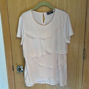 COPY - KARL LAGERFELD pink Chiffon blouse EUC